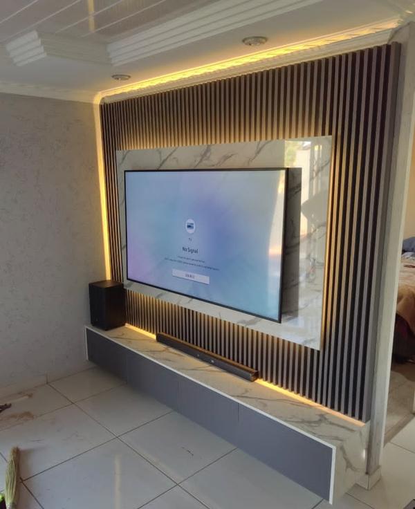 TV stand and feature wall by Harry Boards Sales, project 3