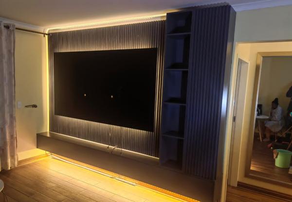TV stand and feature wall by Harry Boards Sales, project 6